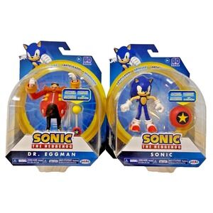 DR. EGGMAN & SONIC Sonic The Hedgehog Jakks‎ Pacific 4" Action Figures